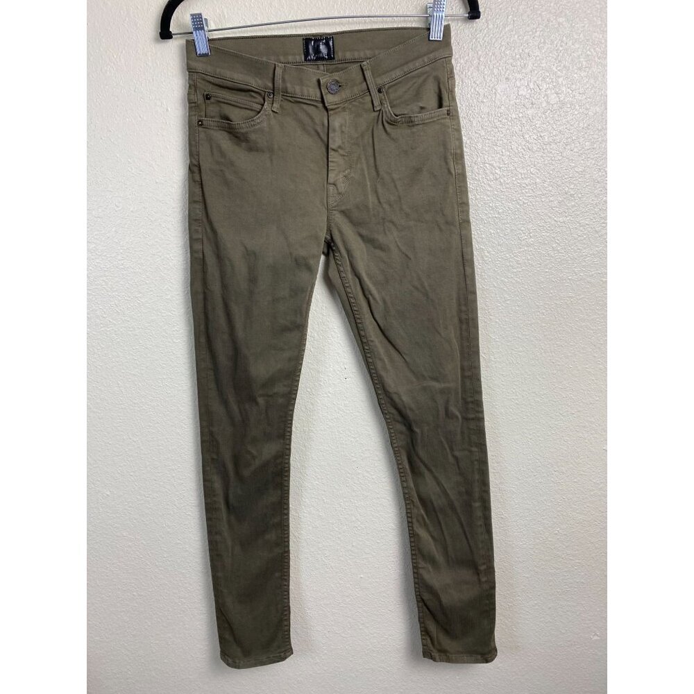 Mother x Freja The Muse Games Girls Play Skinny Pants Size 27 Olive Green